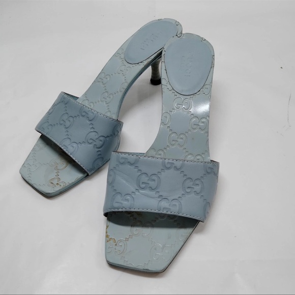 Gucci Women's vintage tiffany blue kitten heel - Picture 1 of 3